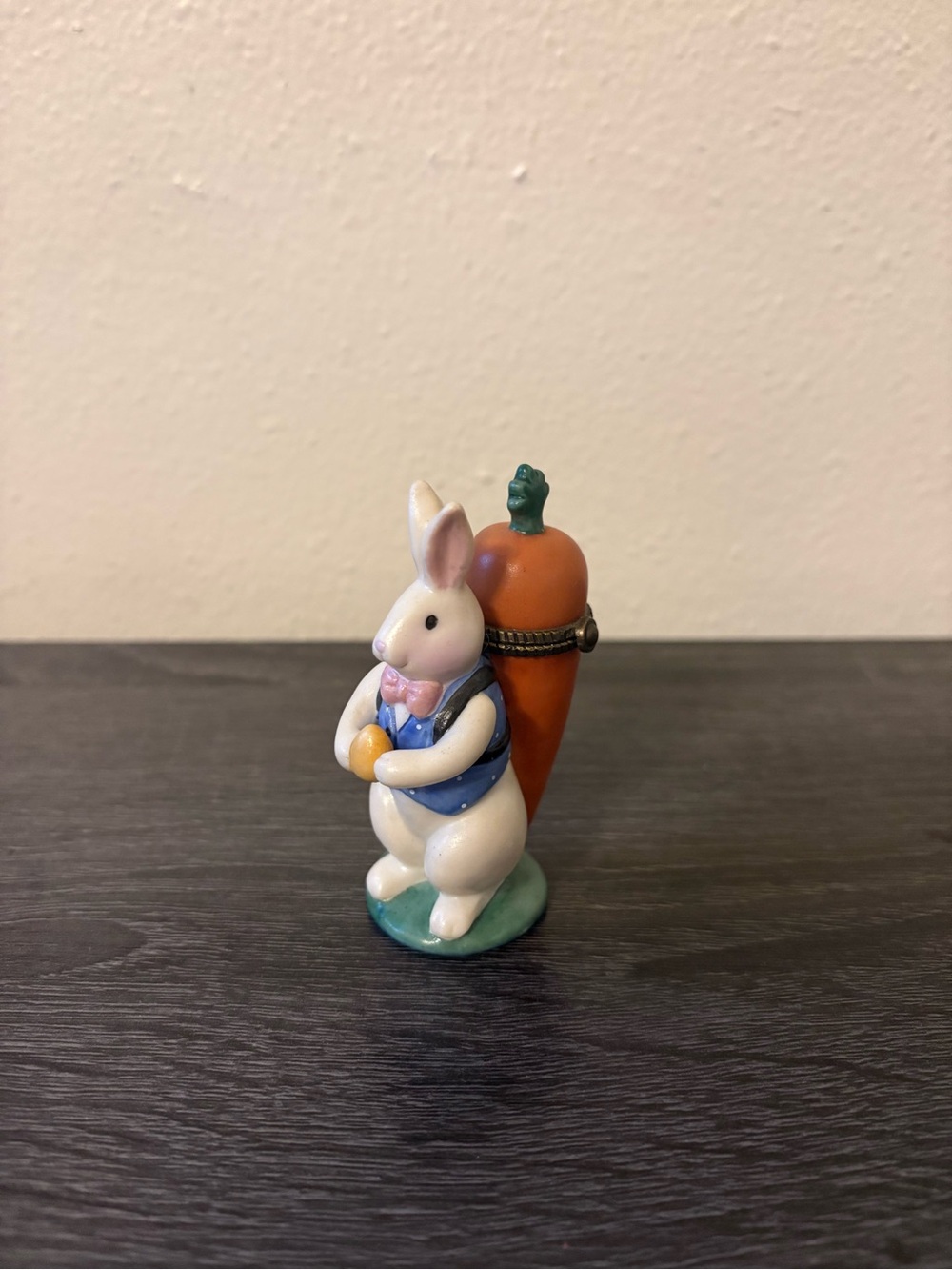 Vintage Bunny & Carrot Trinket Box